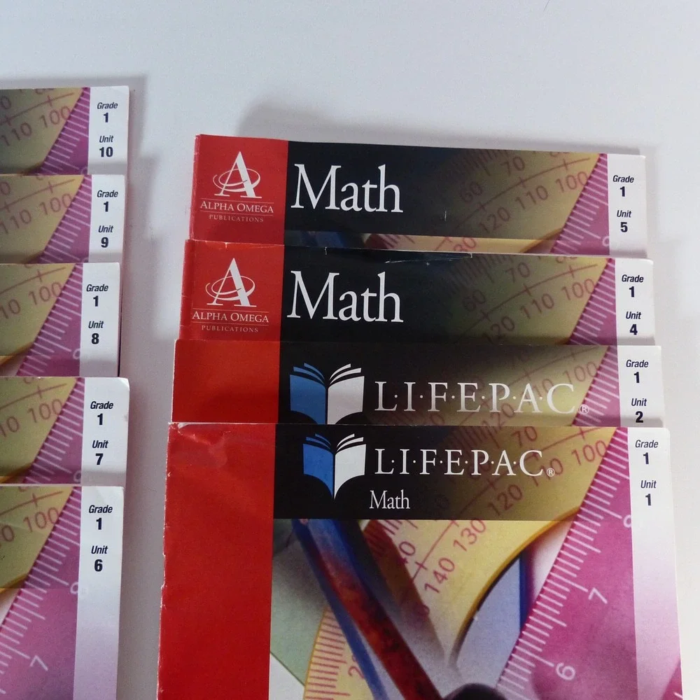 Alpha Omega LIFEPAC 1st Math Grade 1 Homeschool Curriculum Teacher Guides READ